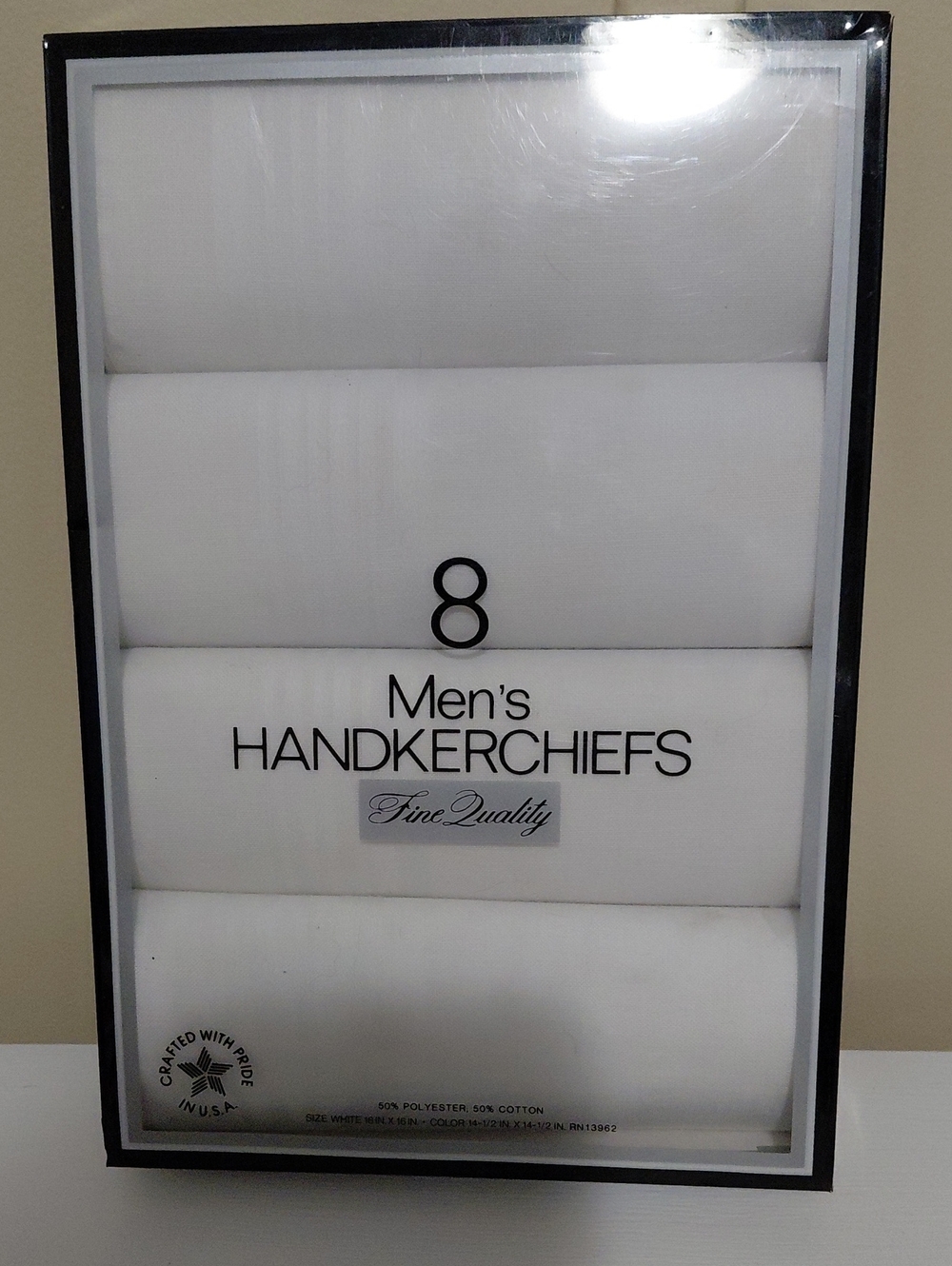 Men's White Handkerchiefs - Pack of 8